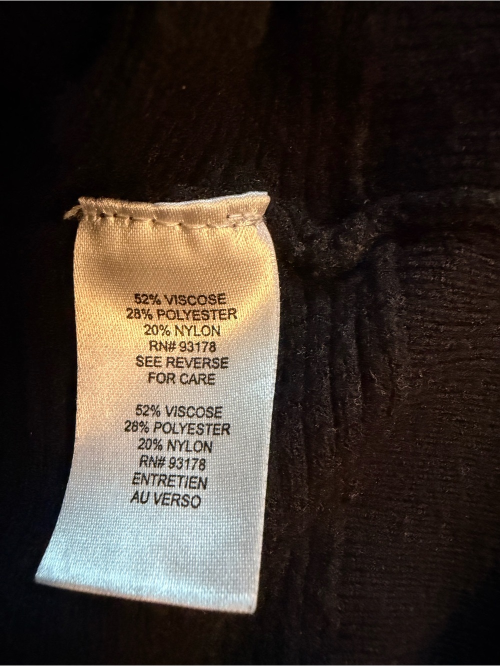 Tahari Black Ribbed V-Neck Button-Front Cardigan - Picture 6 of 7